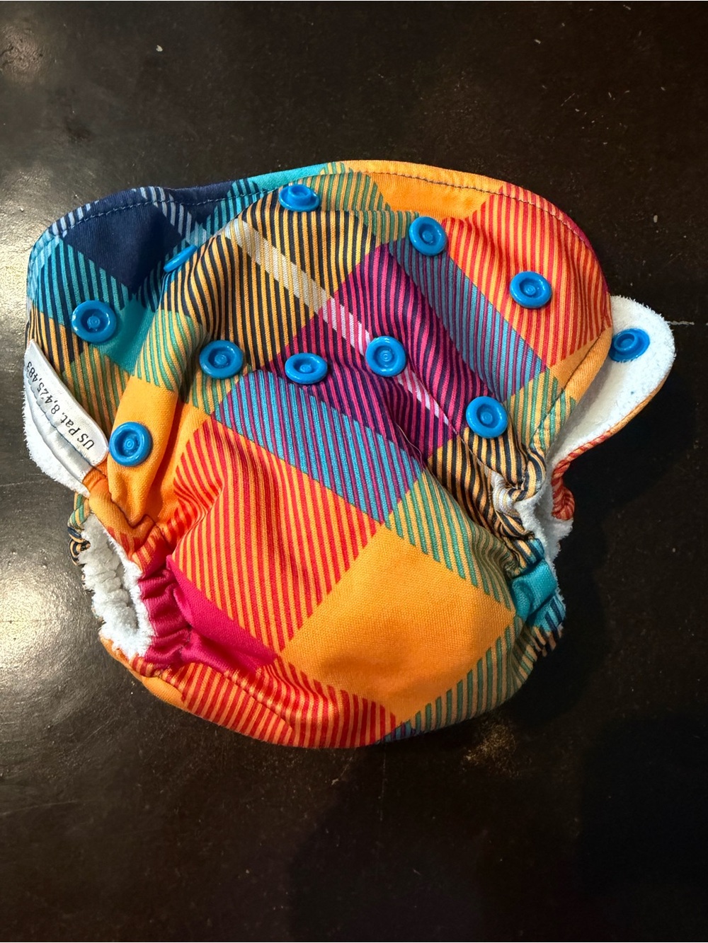Colorful Plaid All-In-One Newborn Cloth Diaper